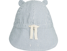 Liewood blue wave/creme de la creme stribet vendbar solhat Gorm